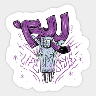 BJJ Lifestyle (cinta violeta) Sticker